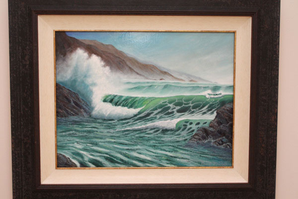 Phil Philips breaking waves painting