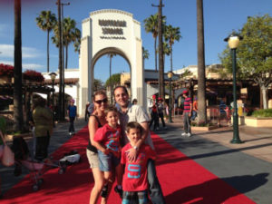 Phil Philips with family at Universal Studios