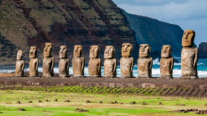 Easter Island Moai Heads face inland by Phil-Philips