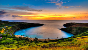 Hawaii, hanauma bay at sunrise